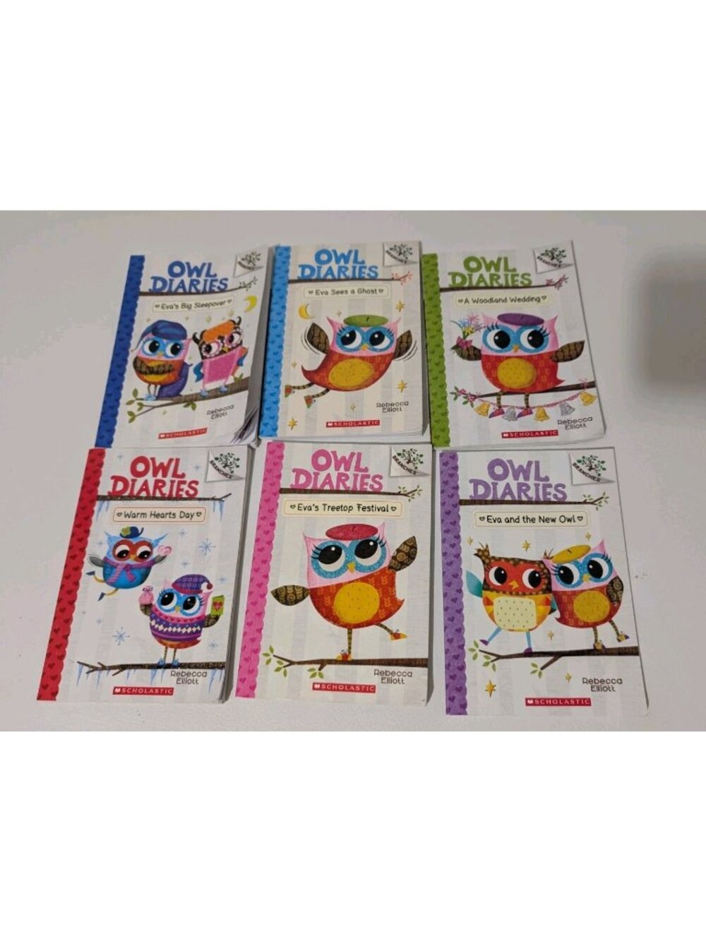 Owl Diaries Books lot 6 by Rebecca Elliott Books 1 2 3 4 5 & 9